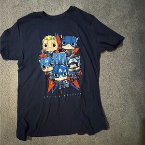Marvel Captain America Navy Blue Kids T-Shirt